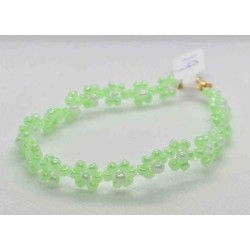 Blomster armbånd grønn